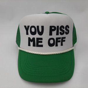 You Piss Me Off Foam Trucker Mesh Snapback Cap Hat Black new